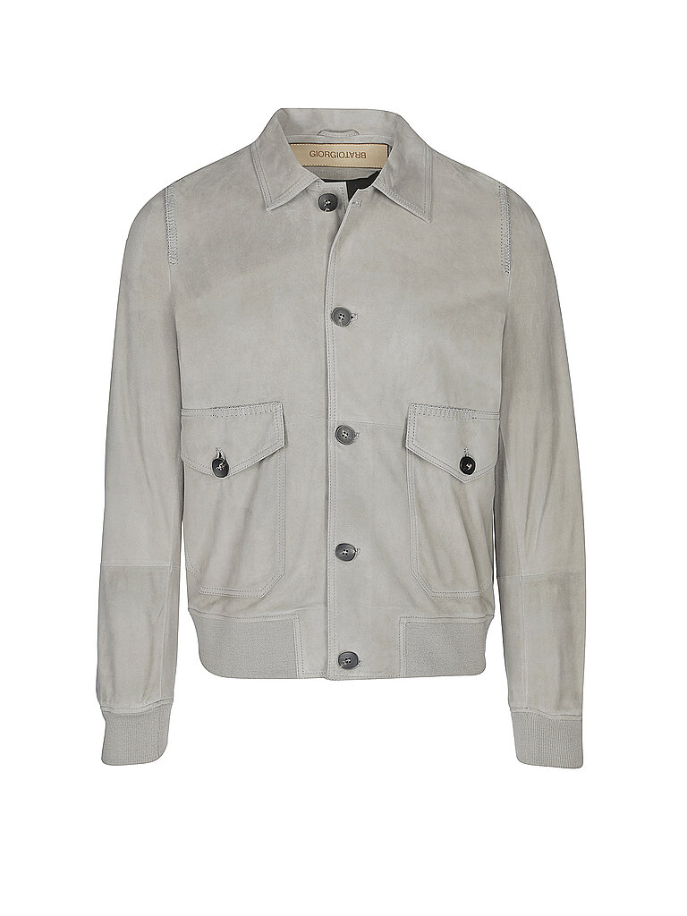 GIORGIO BRATO Lederjacke  grau | 50